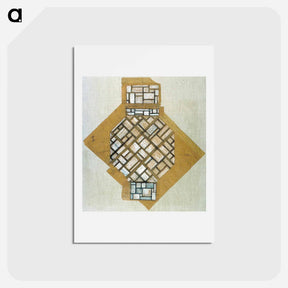 アートポストカード-Sketch for the ceiling - テオ ファン ドゥースブルフ Postcard.