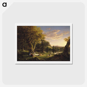アートポストカード-The Pic-Nic - トーマス コール Postcard.