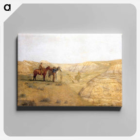 アートパネル-Painting Cowboys in the Bad Lands - トーマス エイキンズ Canvas.