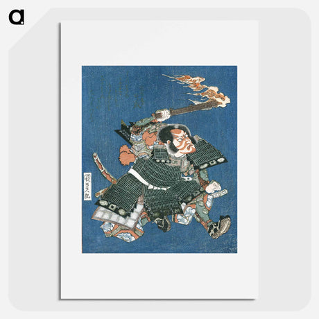 アートポスター-Ichikawa Danjuro VII as I no Hayata
 - 歌川 国貞 Poster.