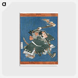 アートポストカード-Ichikawa Danjuro VII as I no Hayata
 - 歌川 国貞 Postcard.