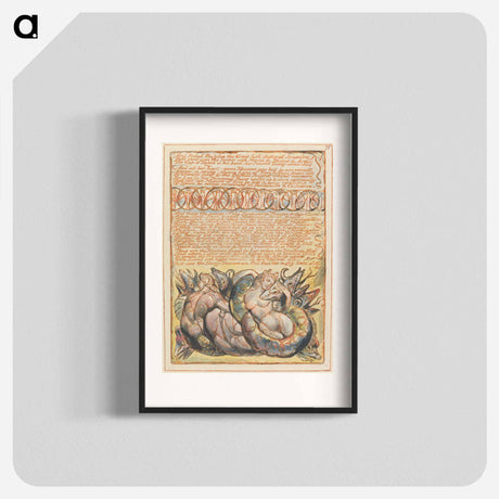 アートポスター-Jerusalem, Plate 75, "And Rahab Babylon the Great" - ウィリアム ブレイク Poster.