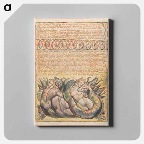 アートパネル-Jerusalem, Plate 75, "And Rahab Babylon the Great" - ウィリアム ブレイク Canvas.