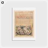 アートポストカード-Jerusalem, Plate 75, "And Rahab Babylon the Great" - ウィリアム ブレイク Postcard.