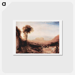 アートポストカード-View of Orvieto - ウィリアム ターナー Postcard.
