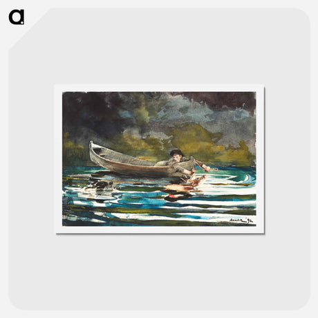 アートポストカード-Sketch for Hound and Hunter - ウィンスロー ホーマー Postcard.