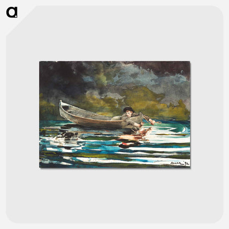 アートポストカード-Sketch for Hound and Hunter - ウィンスロー ホーマー Postcard.