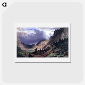 アートポストカード-Storm in the Rocky Mountains, Mt. Rosalie - アルバート ビアスタット Postcard.
