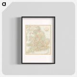 A new map of England - アンティーク地図 Poster.
