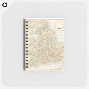 アートメモ帳-A new map of England - アンティーク地図 Memo.