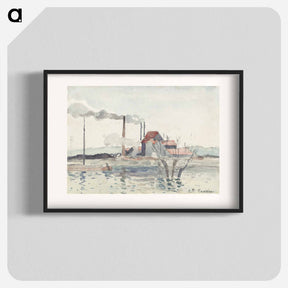 アートポスター-Factory on the Oise at Pontoise - カミーユ ピサロ Poster.