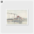 アートポストカード-Factory on the Oise at Pontoise - カミーユ ピサロ Postcard.