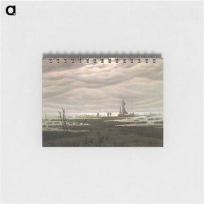 アートメモ帳-Flat country shank at Bay of Greifswald - カスパー ダーヴィト フリードリヒ Memo.