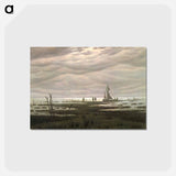 アートポストカード-Flat country shank at Bay of Greifswald - カスパー ダーヴィト フリードリヒ Postcard.
