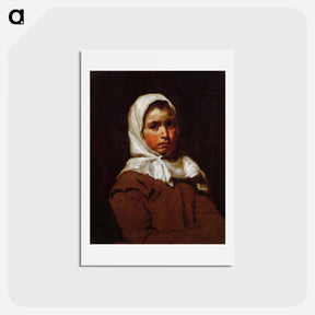 アートポストカード-Young Peasant Girl - ディエゴ ベラスケス Postcard.