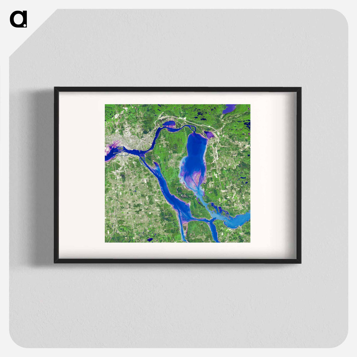 アートポスター-Marie Cities on Saint Mary's River
 - 上空からの地球 Poster.