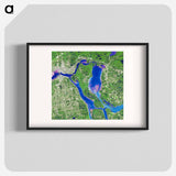 アートポスター-Marie Cities on Saint Mary's River
 - 上空からの地球 Poster.