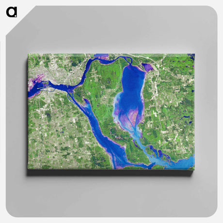 アートパネル-Marie Cities on Saint Mary's River
 - 上空からの地球 Canvas.