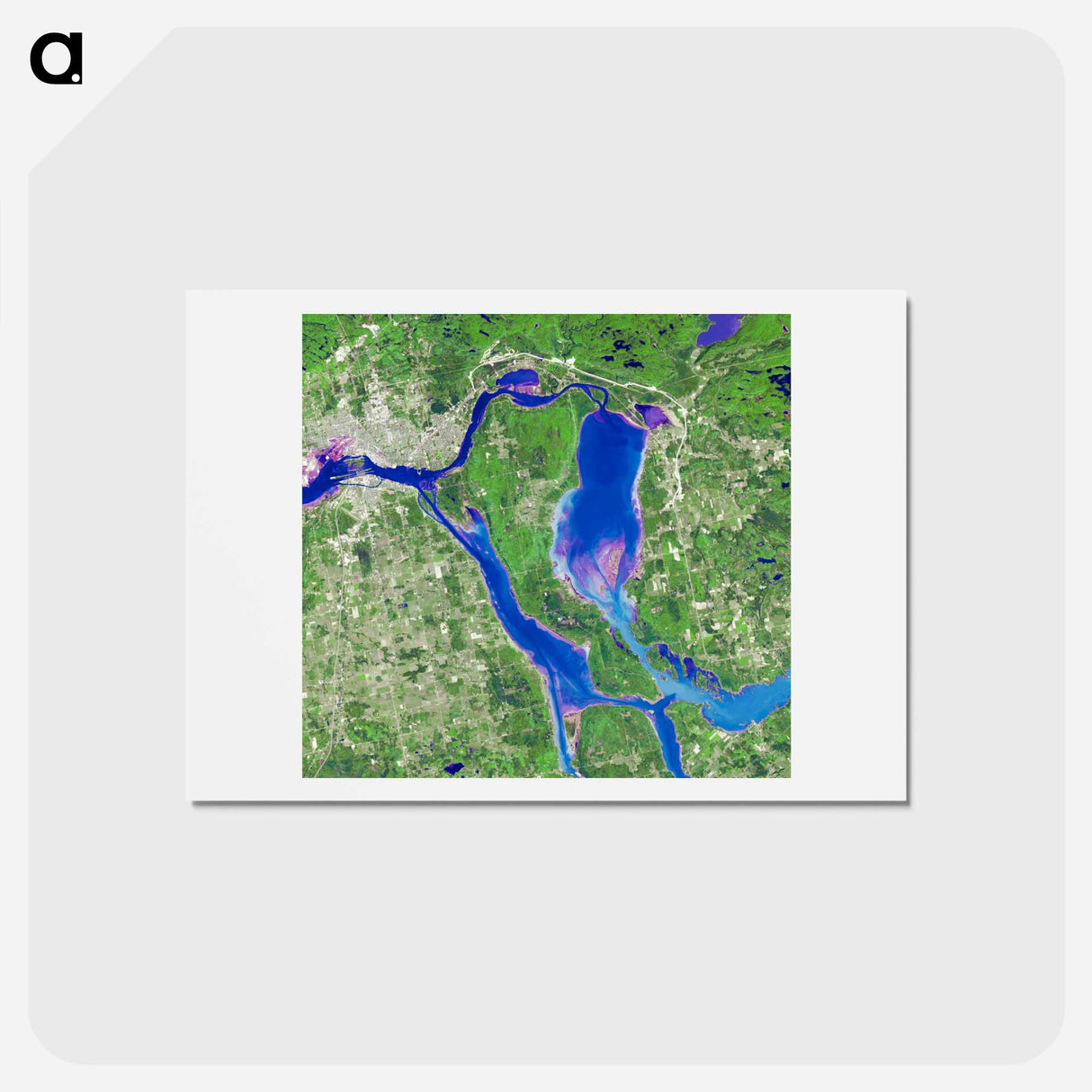 アートポストカード-Marie Cities on Saint Mary's River
 - 上空からの地球 Postcard.