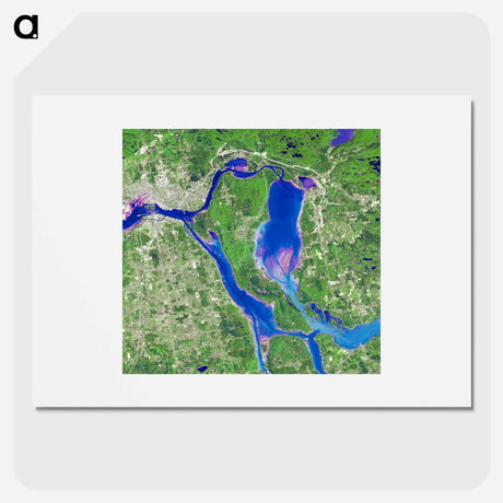 アートポスター-Marie Cities on Saint Mary's River
 - 上空からの地球 Poster.