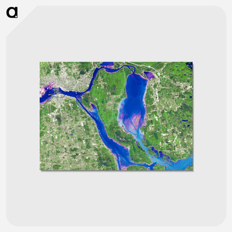 アートポストカード-Marie Cities on Saint Mary's River
 - 上空からの地球 Postcard.