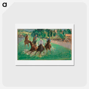 アートポストカード-At the Races - エドゥアール マネ Postcard.
