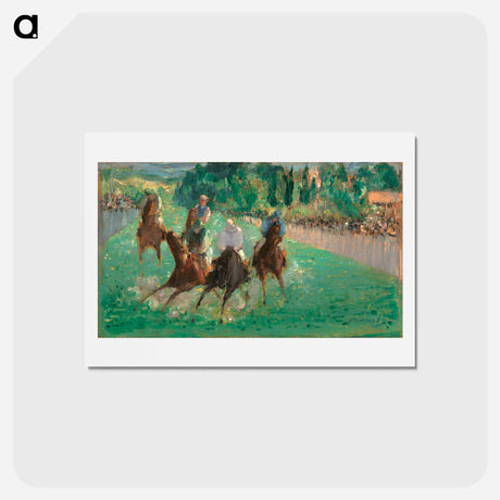 アートポストカード-At the Races - エドゥアール マネ Postcard.