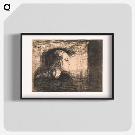 アートポスター-The sick girl - エドヴァルド ムンク Poster.