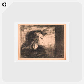 アートポストカード-The sick girl - エドヴァルド ムンク Postcard.