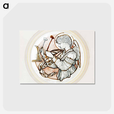 アートポストカード-Angel Playing on Bells - エドワード バーン ジョーンズ Postcard.