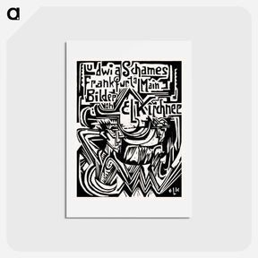 アートポストカード-Ludwig Schames, Frankfurt am Main print in high resolution by Ernst Ludwig Kirchner. Original from The Los Angeles County Museum of Art. Digitally enhanced by rawpixel. - エルンスト ルートヴィヒ キルヒナー Postcard.