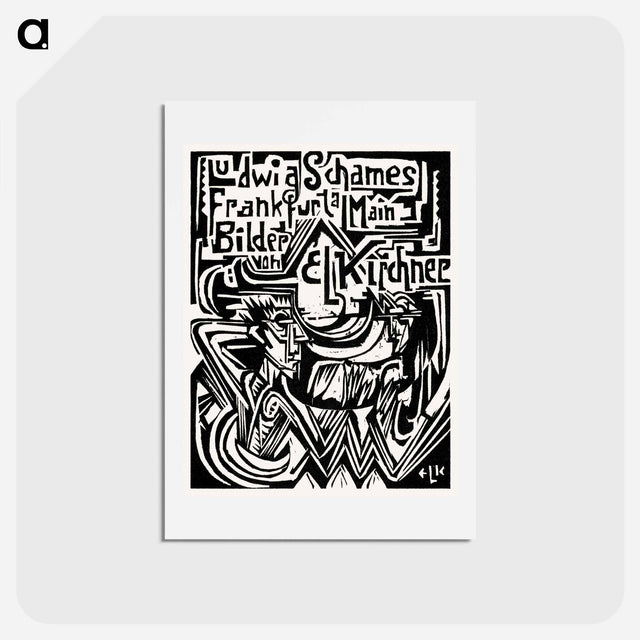 アートポストカード-Ludwig Schames, Frankfurt am Main print in high resolution by Ernst Ludwig Kirchner. Original from The Los Angeles County Museum of Art. Digitally enhanced by rawpixel. - エルンスト ルートヴィヒ キルヒナー Postcard.