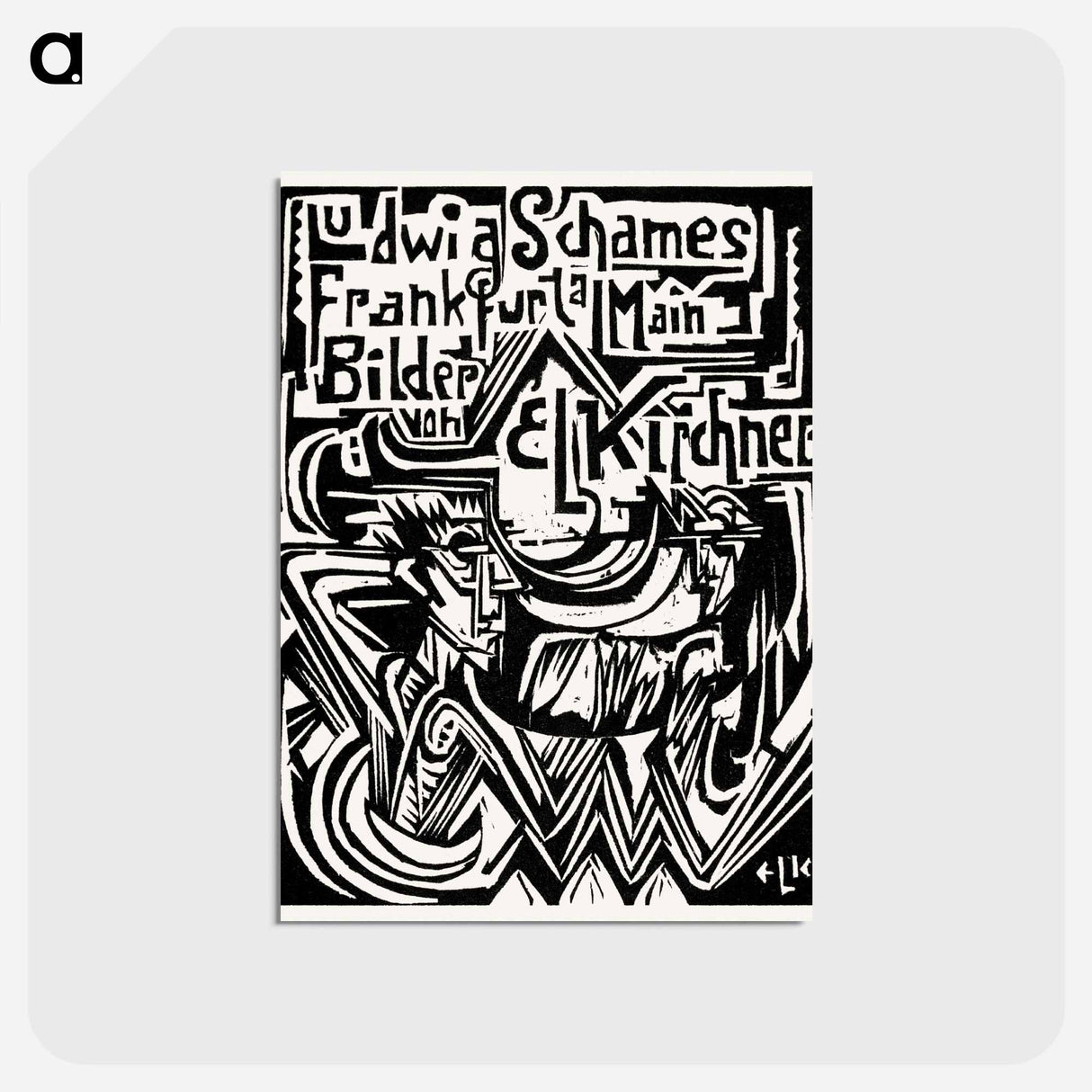 アートポストカード-Ludwig Schames, Frankfurt am Main print in high resolution by Ernst Ludwig Kirchner. Original from The Los Angeles County Museum of Art. Digitally enhanced by rawpixel. - エルンスト ルートヴィヒ キルヒナー Postcard.