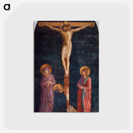 アートポストカード-Crucifixion with St. Dominic - フラ アンジェリコ Postcard.