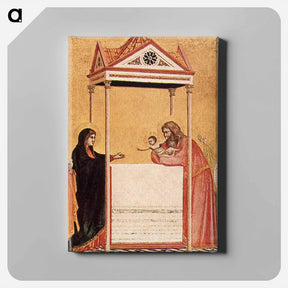 アートパネル-The Presentation of the Infant Jesus in the Temple - ジョット ディ ボンドーネ Canvas.