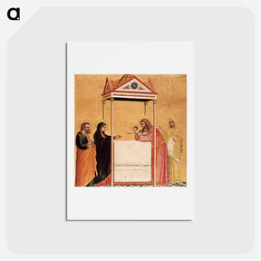 アートポストカード-The Presentation of the Infant Jesus in the Temple - ジョット ディ ボンドーネ Postcard.