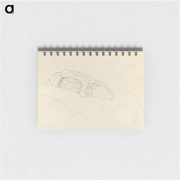 Curled up Girl on Bed - グスタフ クリムト Memo.