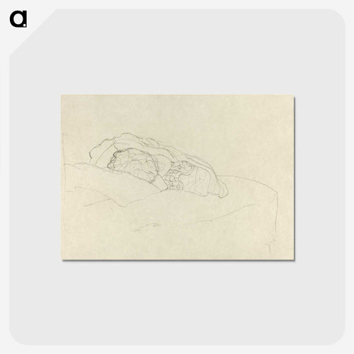 ベッドに横たわる人物 - グスタフ クリムト Postcard.