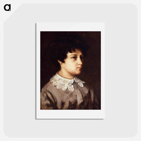 アートポストカード-Portrait of a Young Girl from Salins - ギュスターヴ クールベ Postcard.