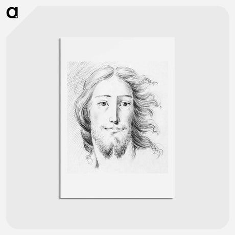 アートポストカード-Christ sketch - ジャン ベルナール Postcard.