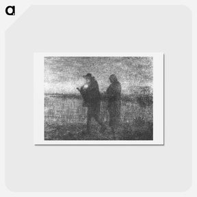 アートポストカード-The flight into Egypt - ジャン フランソワ ミレー Postcard.