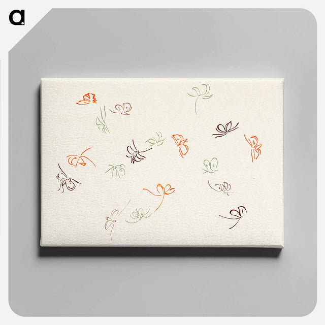 アートパネル-One Thousand Butterflies - 神坂 雪佳 Canvas.