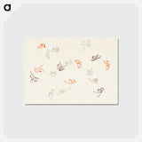 アートポストカード-One Thousand Butterflies - 神坂 雪佳 Postcard.