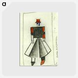 アートポストカード-Costume for Victory over the Sun: Funeral Performer - カジミール マレーヴィチ Postcard.