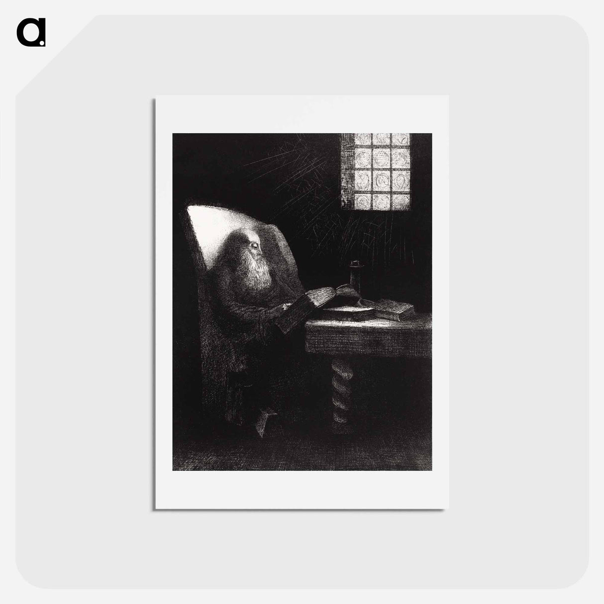 アートポストカード-The Reader - オディロン ルドン Postcard.