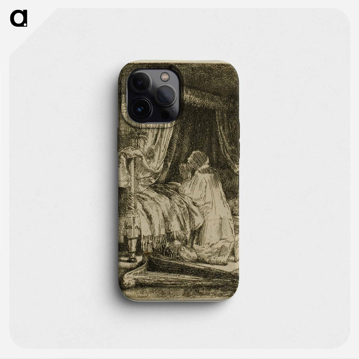 David in Prayer - レンブラント ファン レイン Phone Case.