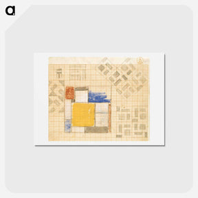 アートポストカード-Stained glass composition - テオ ファン ドゥースブルフ Postcard.
