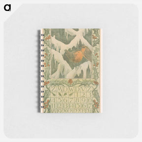 アートメモ帳-Kalenderblad december met roodborstjes - テオ ヴァン ホイテマ Memo.