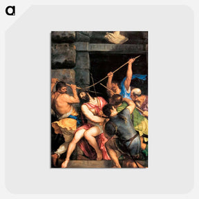 アートポストカード-Christ Crowned with Thorns - ティツィアーノ ヴェチェッリオ Postcard.