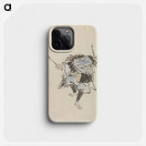 Danser met leeuwenmasker en trom - 歌川 国芳 Phone Case.
